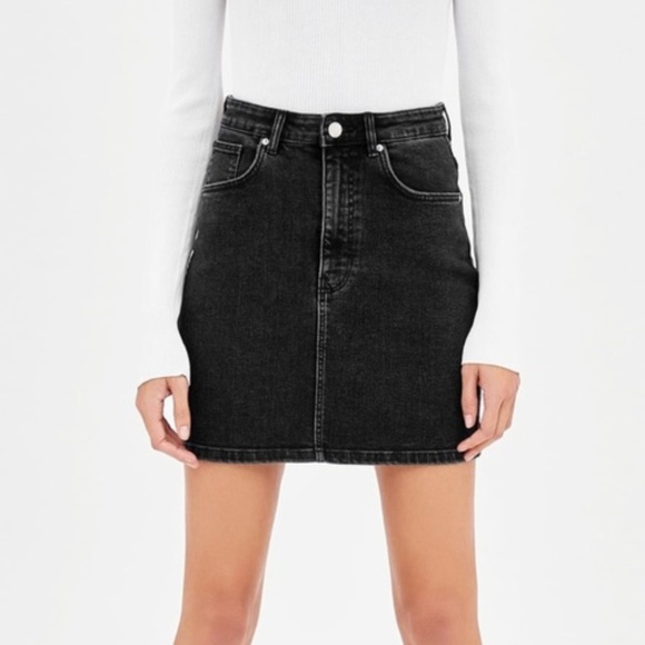 zara denim skirt